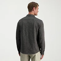 Haggar Stretch Twill Mens Long Sleeve Regular Fit Button-Down Shirt
