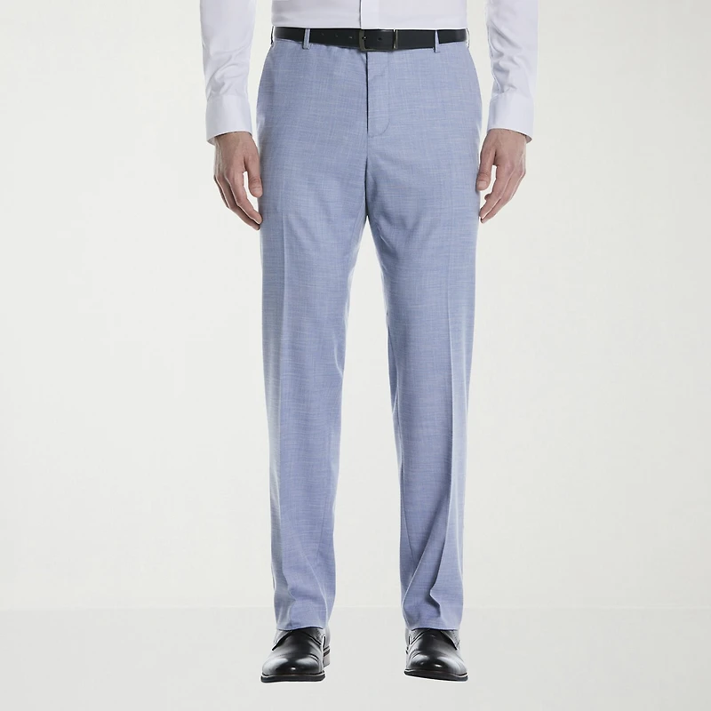 Savane Sharkskin Mens Straight Fit Flat Front Pant