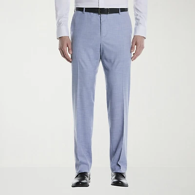 Savane Sharkskin Mens Straight Fit Flat Front Pant