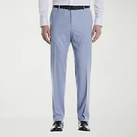Savane Sharkskin Mens Straight Fit Flat Front Pant