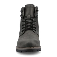 Vance Co Mens Block Heel Combat Boots