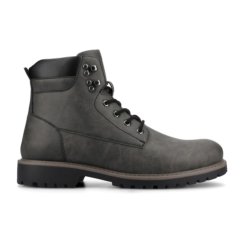 Vance Co Mens Block Heel Combat Boots