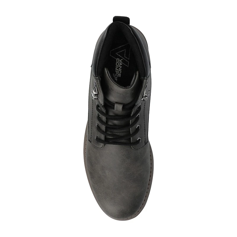 Vance Co Mens Block Heel Combat Boots