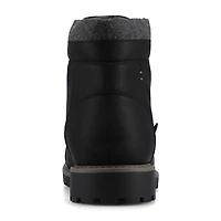 Vance Co Mens Block Heel Combat Boots