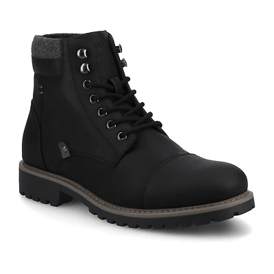 Vance Co Mens Block Heel Combat Boots