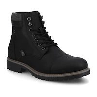Vance Co Mens Block Heel Combat Boots
