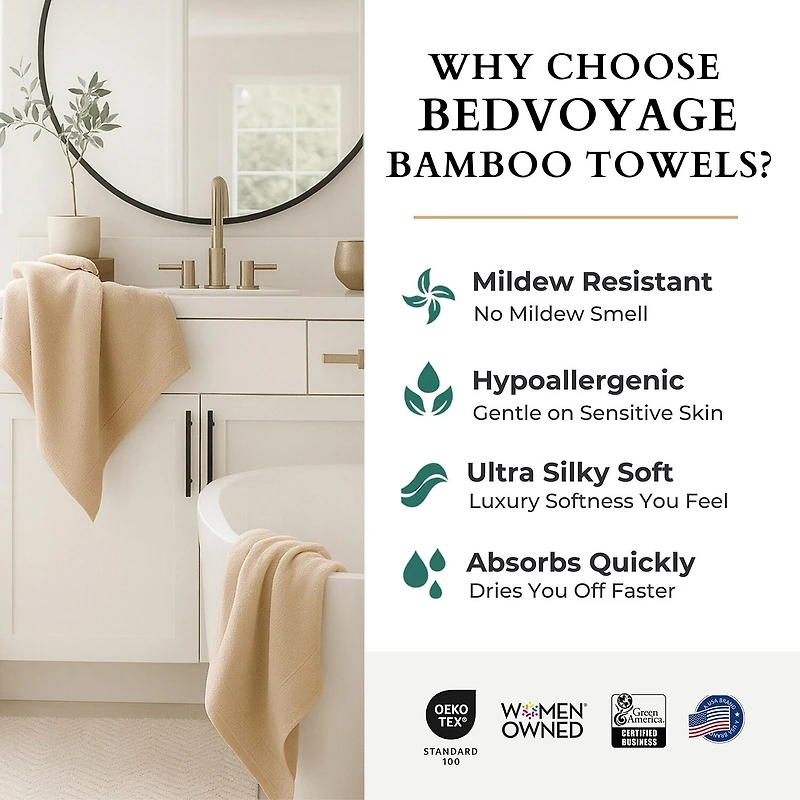 Bedvoyage 3-pc. Solid Bath Towel Set