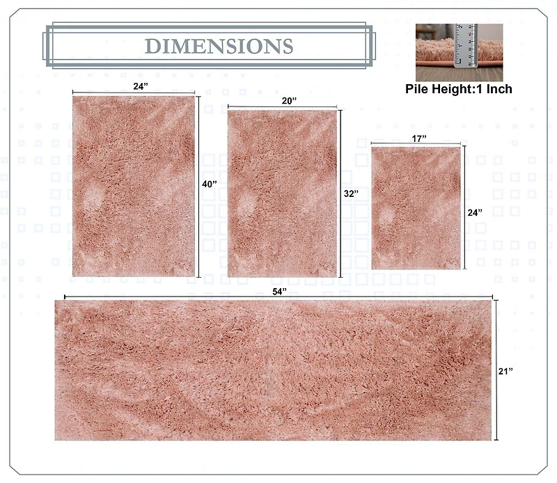 Home Weavers Inc Element 4-pc. Bath Rug Set