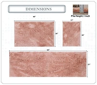 Home Weavers Inc Element 3-pc. Bath Rug Set
