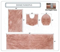Home Weavers Inc Element 4-pc. Bath Rug Set