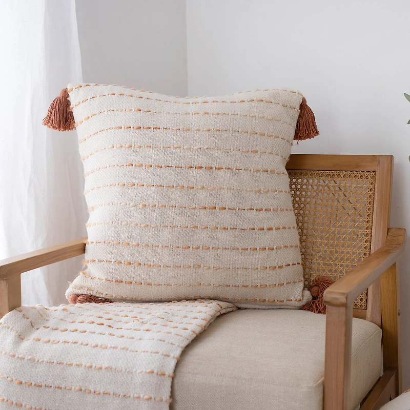 LR Home Lyn Stripe Square Throw Pillow