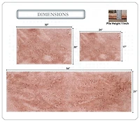 Home Weavers Inc Element 3-pc. Bath Rug Set