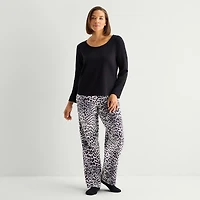 Liz Claiborne Womens Long Sleeve 4-pc. Pajama Set