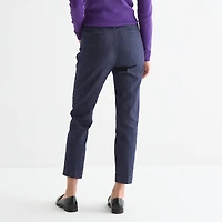 Liz Claiborne Emma Womens Stretch Fabric Ankle Mid Rise Pant