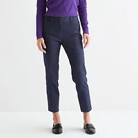 Liz Claiborne Emma Womens Stretch Fabric Ankle Mid Rise Pant