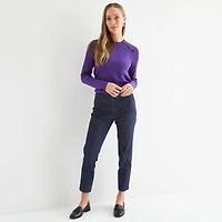 Liz Claiborne Emma Womens Stretch Fabric Ankle Mid Rise Pant