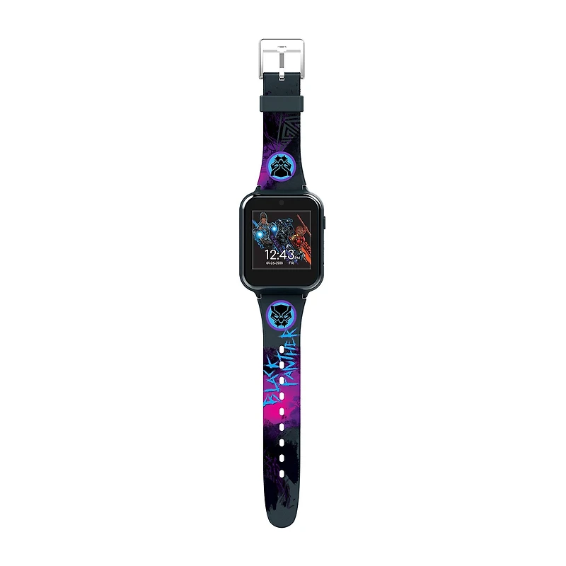 Black Panther Marvel Boys Black Smart Watch Avg4608jc