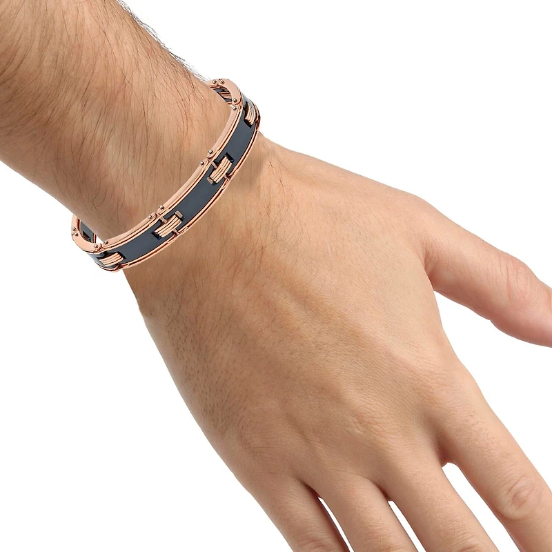 8 1/2 Inch Mens Stainless Steel Link Bracelet