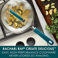 Rachael Ray Create Delicious 9.5" Non-Stick Deep Skillet with Lid