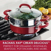 Rachael Ray Create Delicious 3-Pc. Aluminum Non-Stick Steamer with Insert