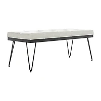 Marcella Faux Leather Accent Bench