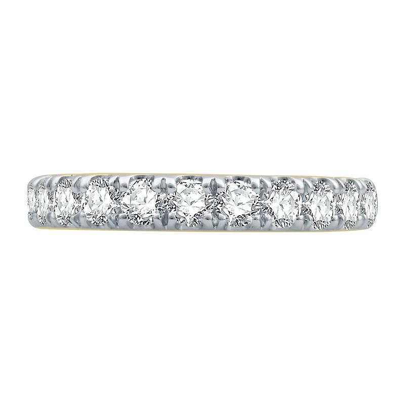 (H-I / I1) Womens 3MM 1 CT. T.W. Lab Grown White Diamond 10K Gold Wedding Band