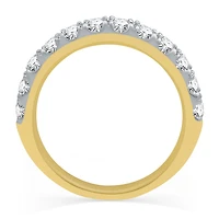 (H-I / I1) Womens 3MM 1 CT. T.W. Lab Grown White Diamond 10K Gold Wedding Band