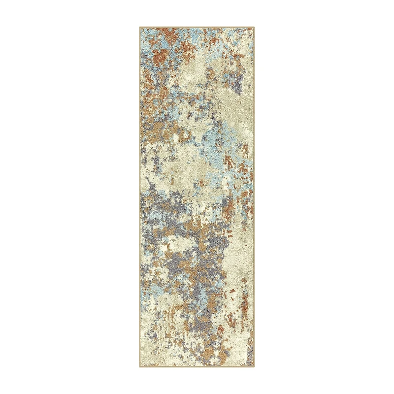 Maples Abstract Stone Rectangular Indoor Runner
