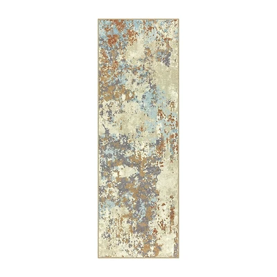 Maples Abstract Stone Rectangular Indoor Runner