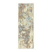 Maples Abstract Stone Rectangular Indoor Runner