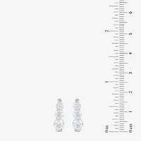 Floating Diamonds (F / Vs2) Womens 2 CT. T.W. Lab Grown White Diamond 14K Gold 16.1mm Hoop Earrings