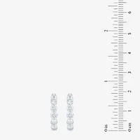 Floating Diamonds (F / Vs2) Womens 2 CT. T.W. Lab Grown White Diamond 14K Gold 19.8mm Hoop Earrings