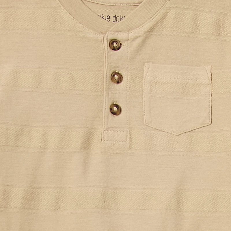 Okie Dokie Toddler & Little Boys Henley Neck Short Sleeve T-Shirt