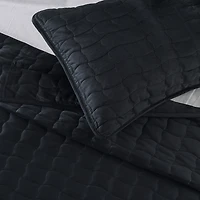 Linery Box-Stitched Dual-Side Velvet Quilt Set