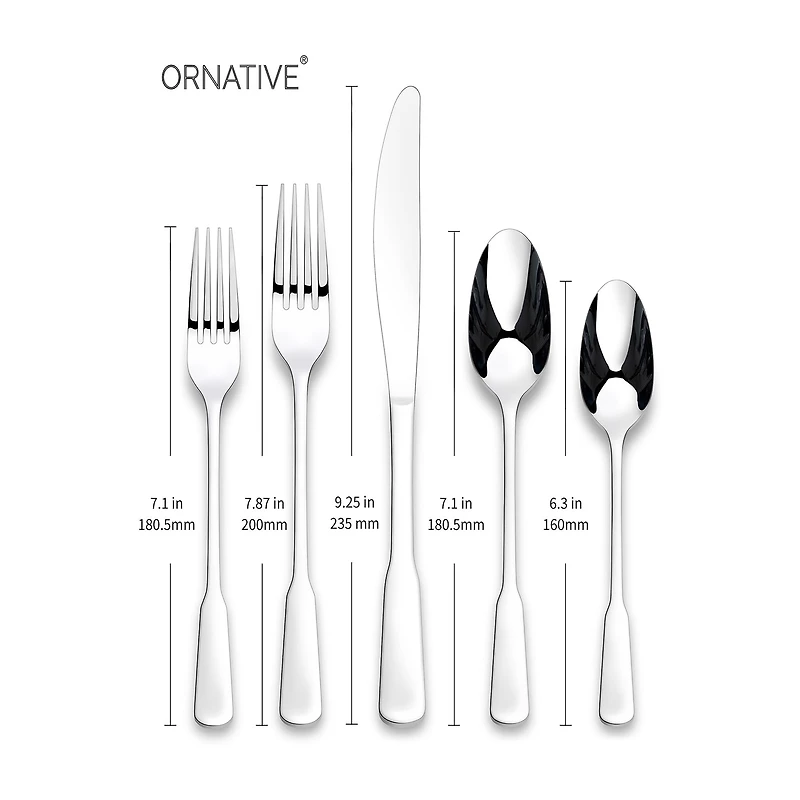 Ornative™ Yesenia Satin 45-pc. Flatware Set