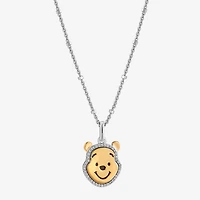 Disney Jewels Collection Womens 1/10 CT. T.W. Natural White Diamond 14K Gold Over Silver Sterling Silver 18 Inch Pendant Necklace