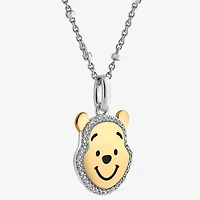 Disney Jewels Collection Womens 1/10 CT. T.W. Natural White Diamond 14K Gold Over Silver Sterling Silver 18 Inch Pendant Necklace