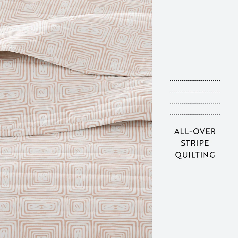 3 Piece All Season Lightweight Pattern Quilt Set