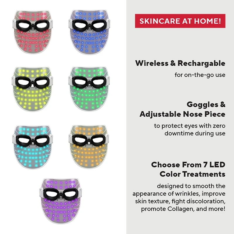 Mirabella Phototherapy 7-Color Led Facial Mask With Infrared