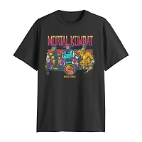 Mortal Kombat Mens Crew Neck Short Sleeve Classic Fit Big and Tall Graphic T-Shirt