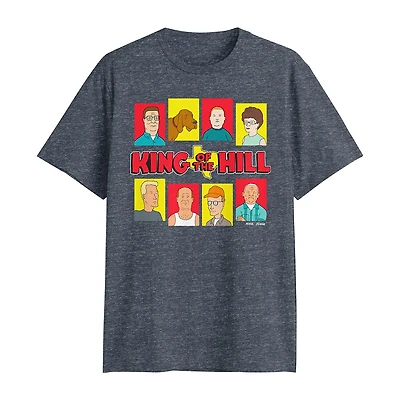 King Of Hill Mens Crew Neck Short Sleeve Classic Fit Big and Tall Graphic T-Shirt