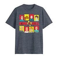 King Of Hill Mens Crew Neck Short Sleeve Classic Fit Big and Tall Graphic T-Shirt