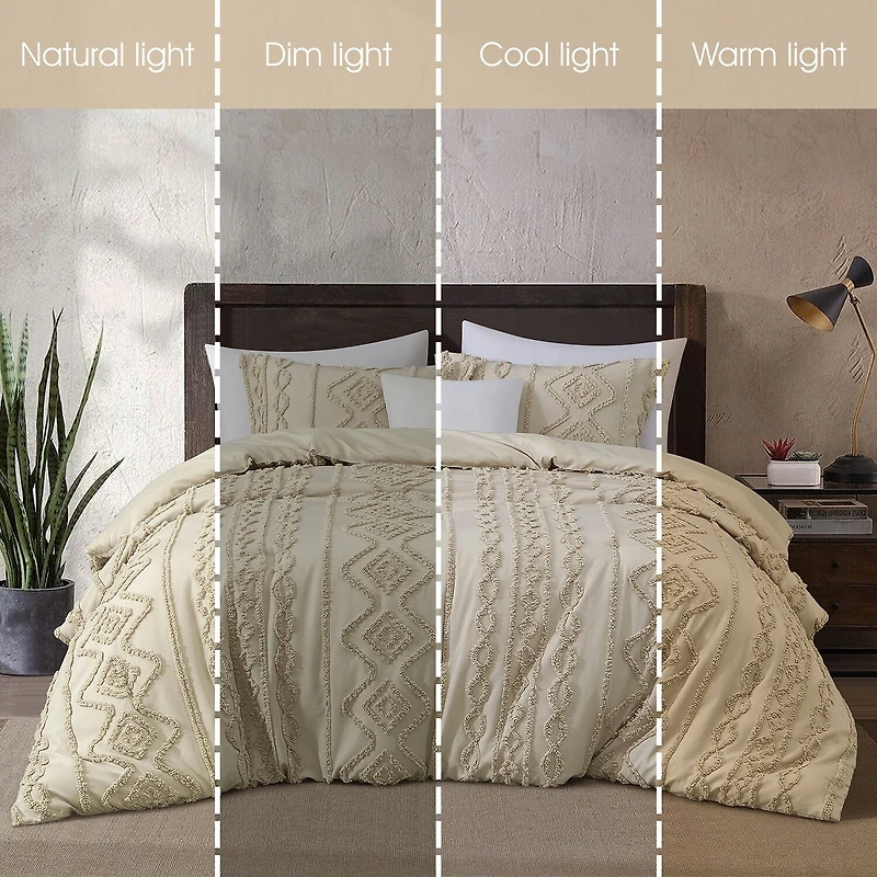 Stratford Park Alluya Geometric Easy Care Comforter Set