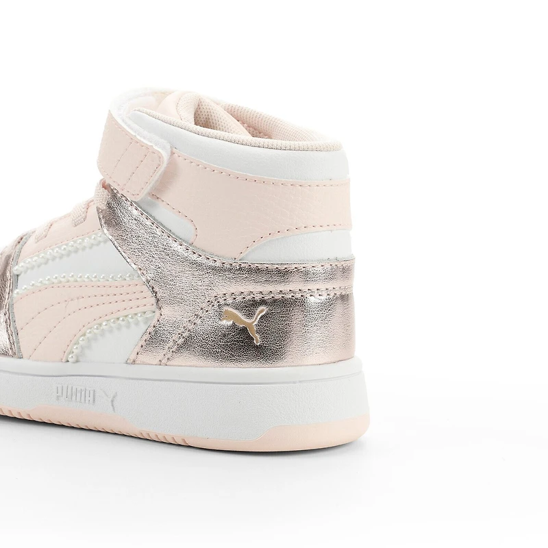 PUMA Rebound Layup Nu Romantic Little Kid Girls Basketball Shoes