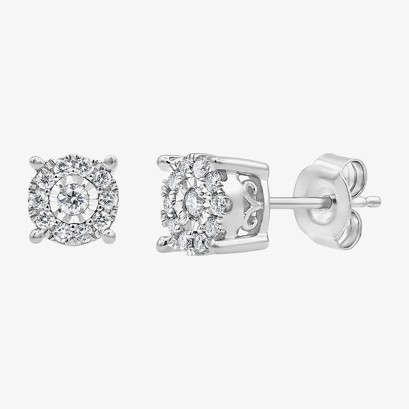 (F, Si2) Womens 1/2 CT. T.W. Lab Grown White Diamond Sterling Silver Round 2-pc. Jewelry Set