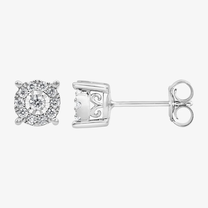 (F, Si2) Womens 1/2 CT. T.W. Lab Grown White Diamond Sterling Silver Round 2-pc. Jewelry Set