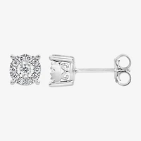(F, Si2) Womens 1/2 CT. T.W. Lab Grown White Diamond Sterling Silver Round 2-pc. Jewelry Set