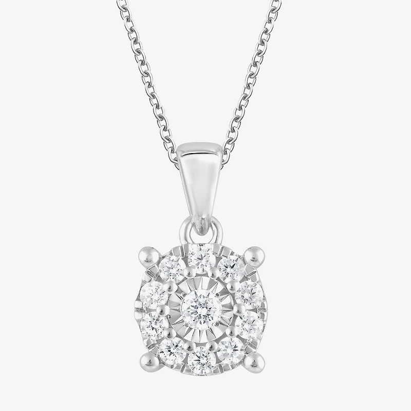 (F, Si2) Womens 1/2 CT. T.W. Lab Grown White Diamond Sterling Silver Round 2-pc. Jewelry Set