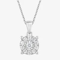 (F, Si2) Womens 1/2 CT. T.W. Lab Grown White Diamond Sterling Silver Round 2-pc. Jewelry Set