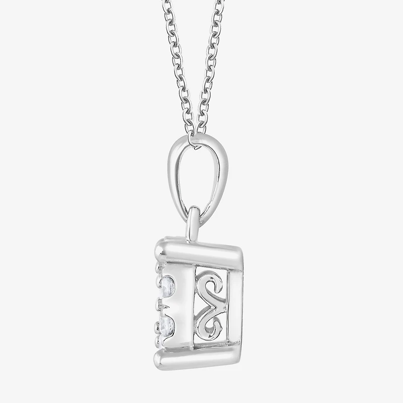 (F, Si2) Womens 1/2 CT. T.W. Lab Grown White Diamond Sterling Silver Round 2-pc. Jewelry Set